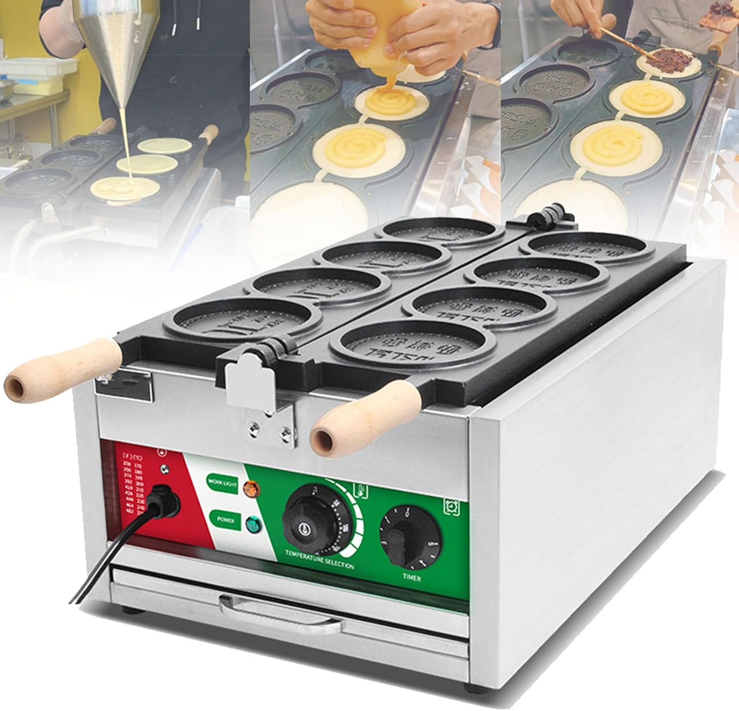 ワッフルメーカーの選び方 業務用も家常用も最適なランキングと使い方 | ブランスリー業者街 業務用韓国コインワッフルメーカー、コイン パンケーキメーカー、ステンレススチール製温度・時間制御チーズコインワッフルメーカー、レストラ