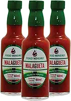 3 Molhos de Pimenta Malagueta 60ml - Fogo Mineiro