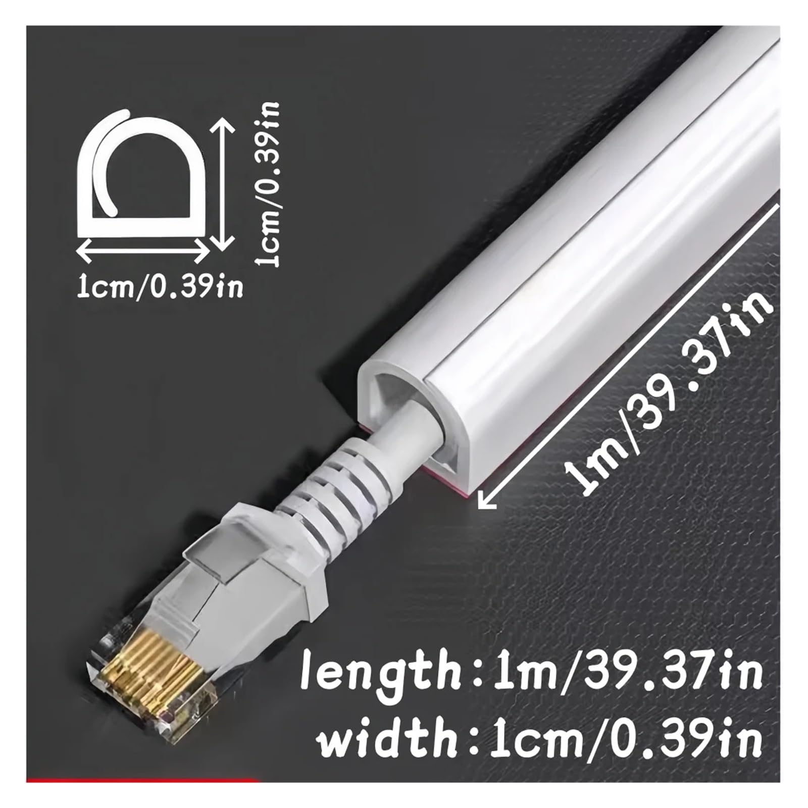 Canalina Passacavi 1pc copertura flessibile del cavo del pavimento Cavo in PVC Filo di gestione del dispositivo di spegnimento della parete Installazione semplice