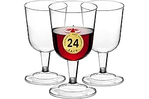 DecorRack - Reusable or Disposable Stemmed Wine Cups (24-pack)