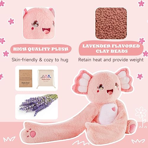 Miniatura 5 de Hallo Deer Animales de peluche de 5 libras, juguetes de peluche de ajolote gigante, almohadas de peluche suaves de dinosaurio, bonitos juguetes de