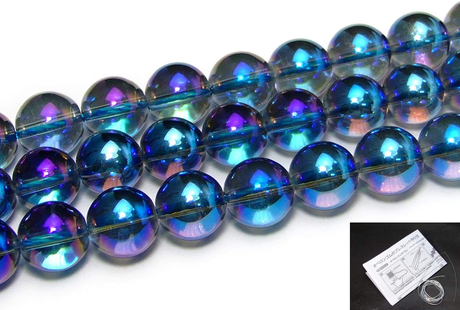 Amazon.co.jp: 【hinryo】 AA ブルー アクアオーラ 水晶 4mm