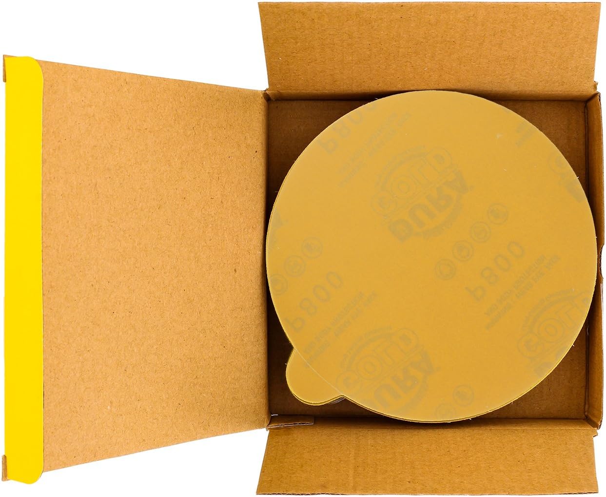 Dura-Gold Premium 6" Gold PSA Sanding Discs - 800 Grit (Box of 50) Pure Gold Superior Tack Cloths - Tack Rags (Box of 12)