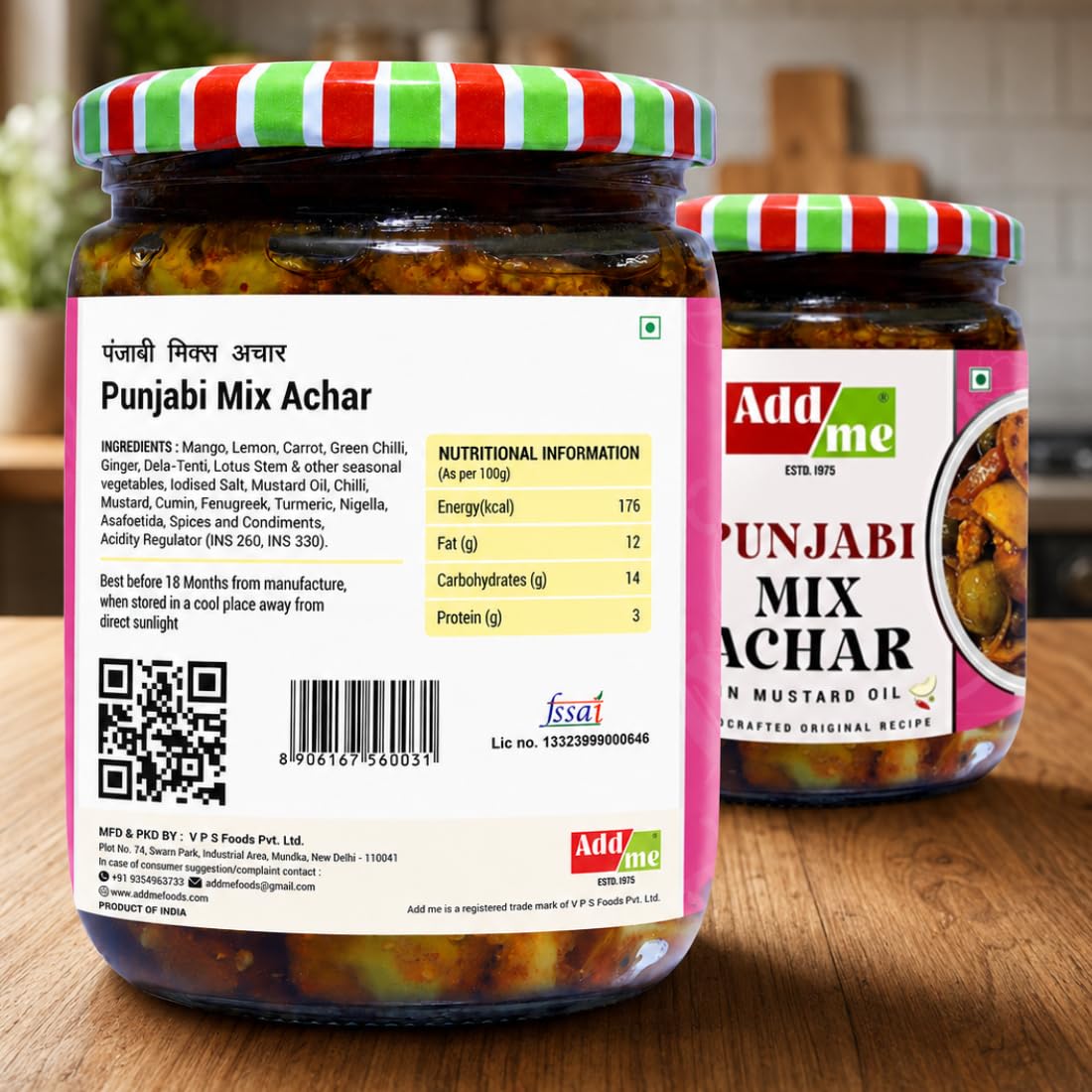 Add me Achar Mixed Pickles 500gm Home Made Recipe mango chilli lemon carrot ker ginger karonda lasoda fruit Punjabi Mix Achar pickle 3