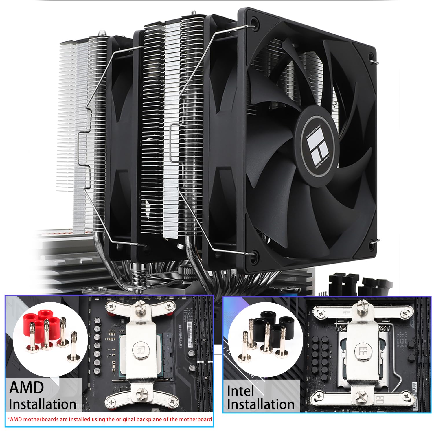 TR-Thermalright Phantom Spirit 120 SE Refroidisseur d'air pour processeur Intel LGA 1700/1851/1150/1151/1200, AM4/AM5