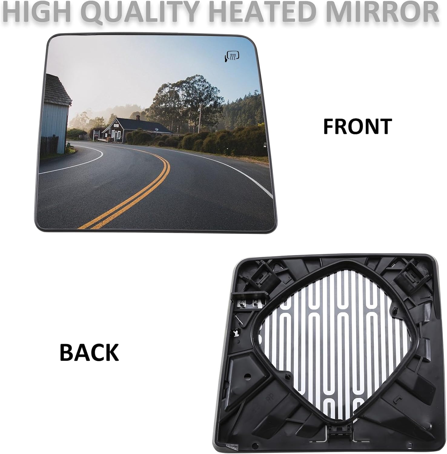 Right Passenger Side Mirror Replacement for Ford F250 F350 F450 F550 2008-2016, F150 PICKUP TRUCK 2013 2014, F650 F750 PICKUP TRUCK 2016-2019, Rear View Mirrors Glass with Power Heated