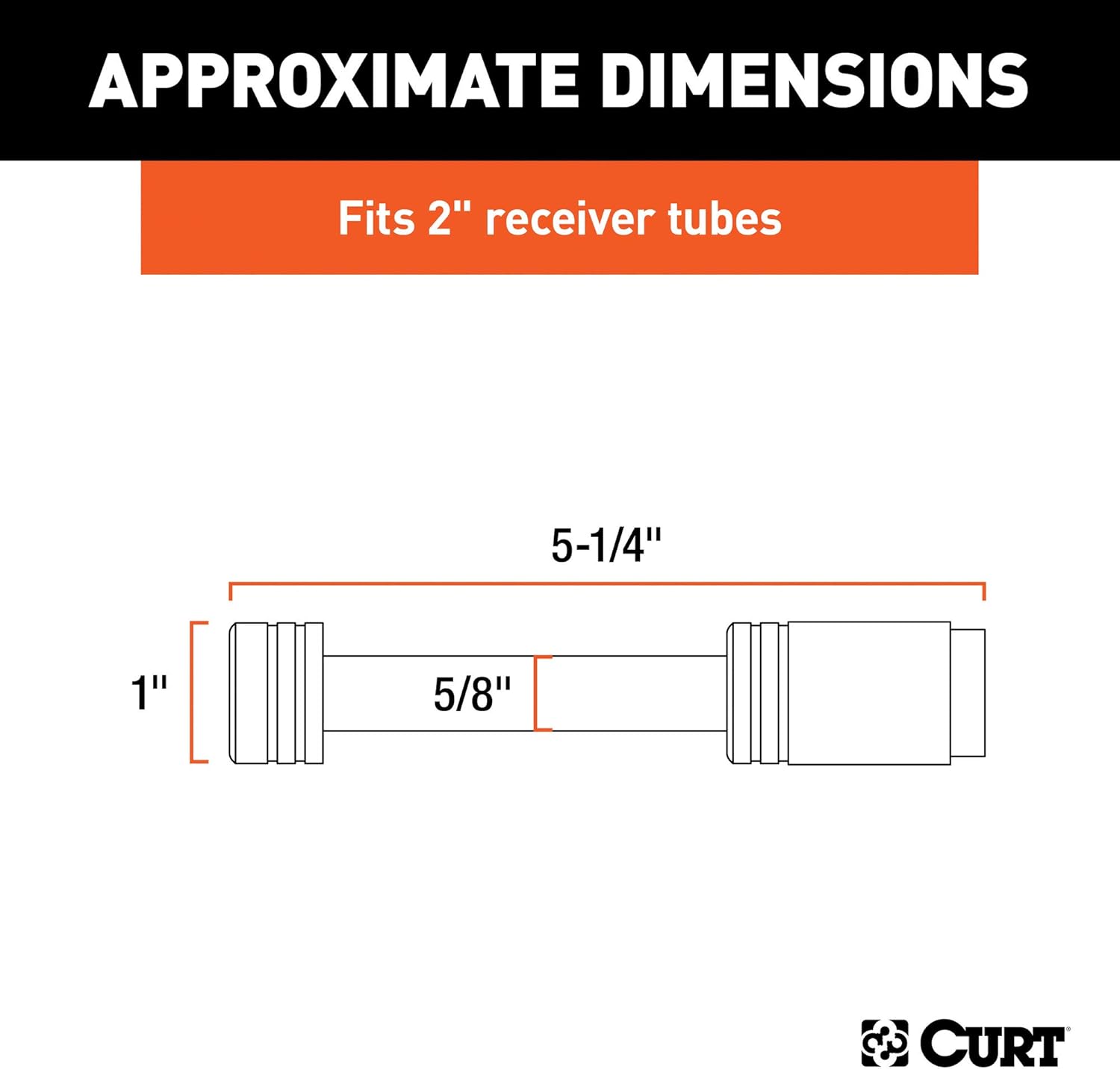 CURT 23515 Trailer Hitch Lock, 5/8-Inch Pin Diameter, Fits 2-Inch Receiver (Pack of 2)