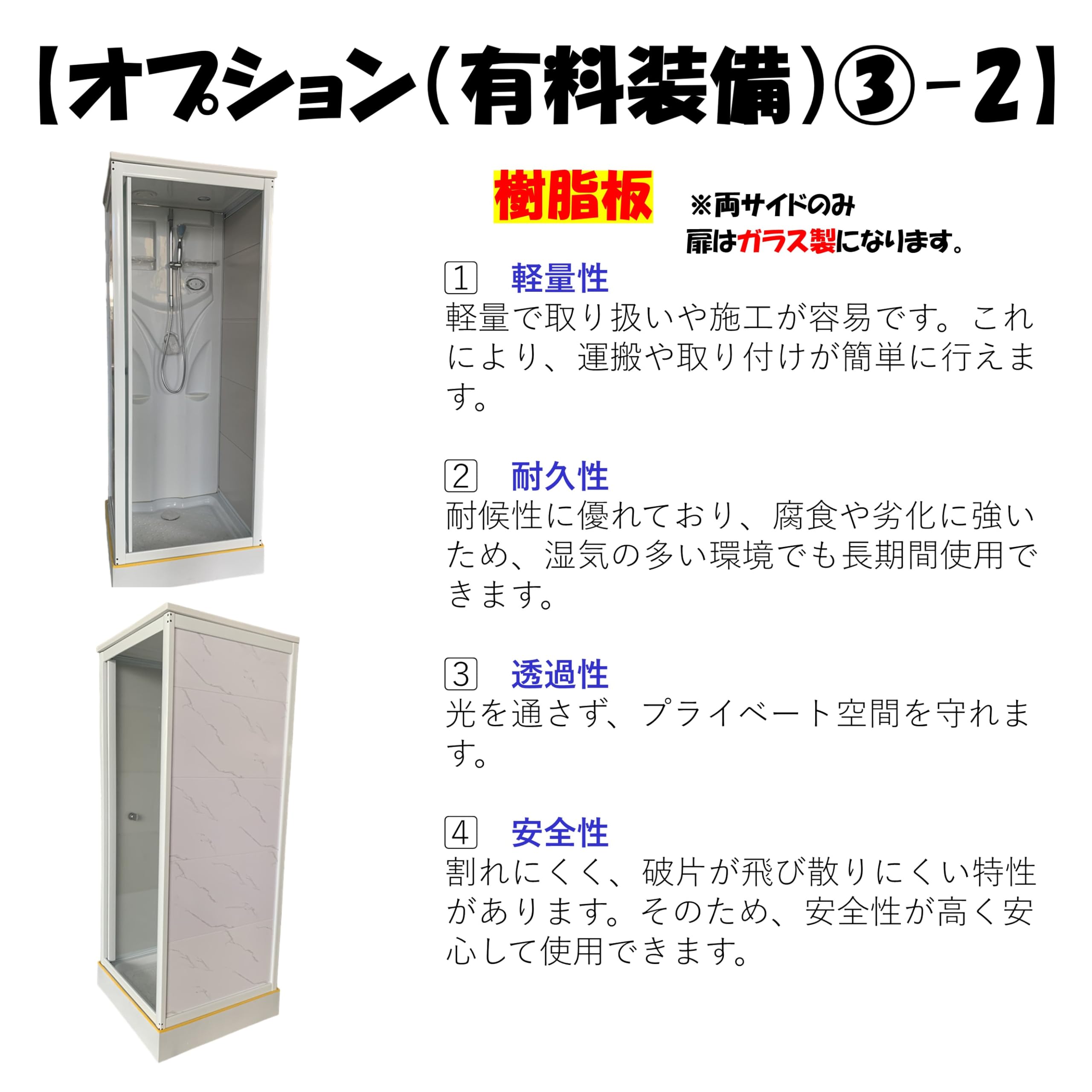 Amazon.co.jp: シャワーユニット 【NH-S01W樹脂パネル板】シャワー 