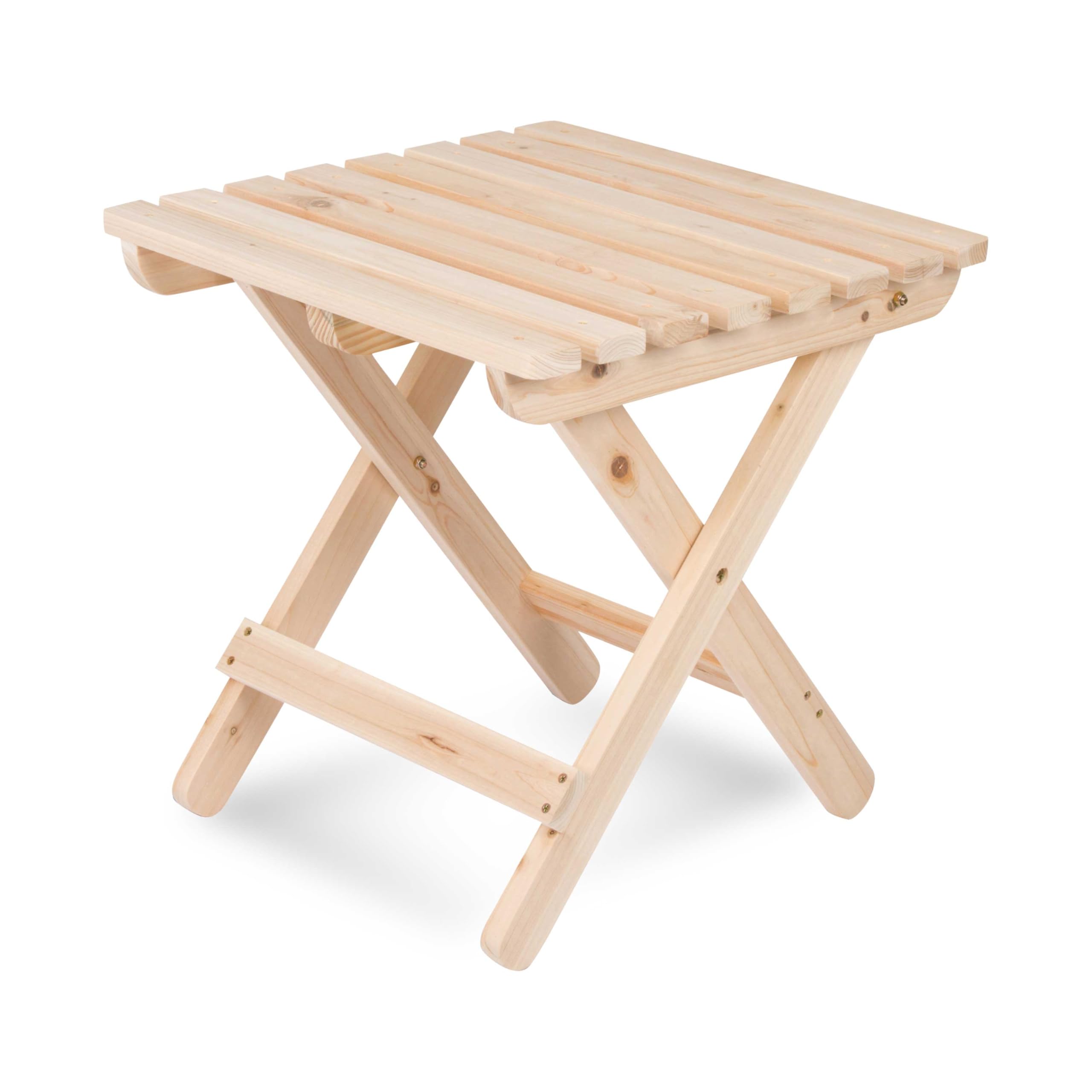 Amazon.com : Shine Company Square Wooden Folding Solid Wood