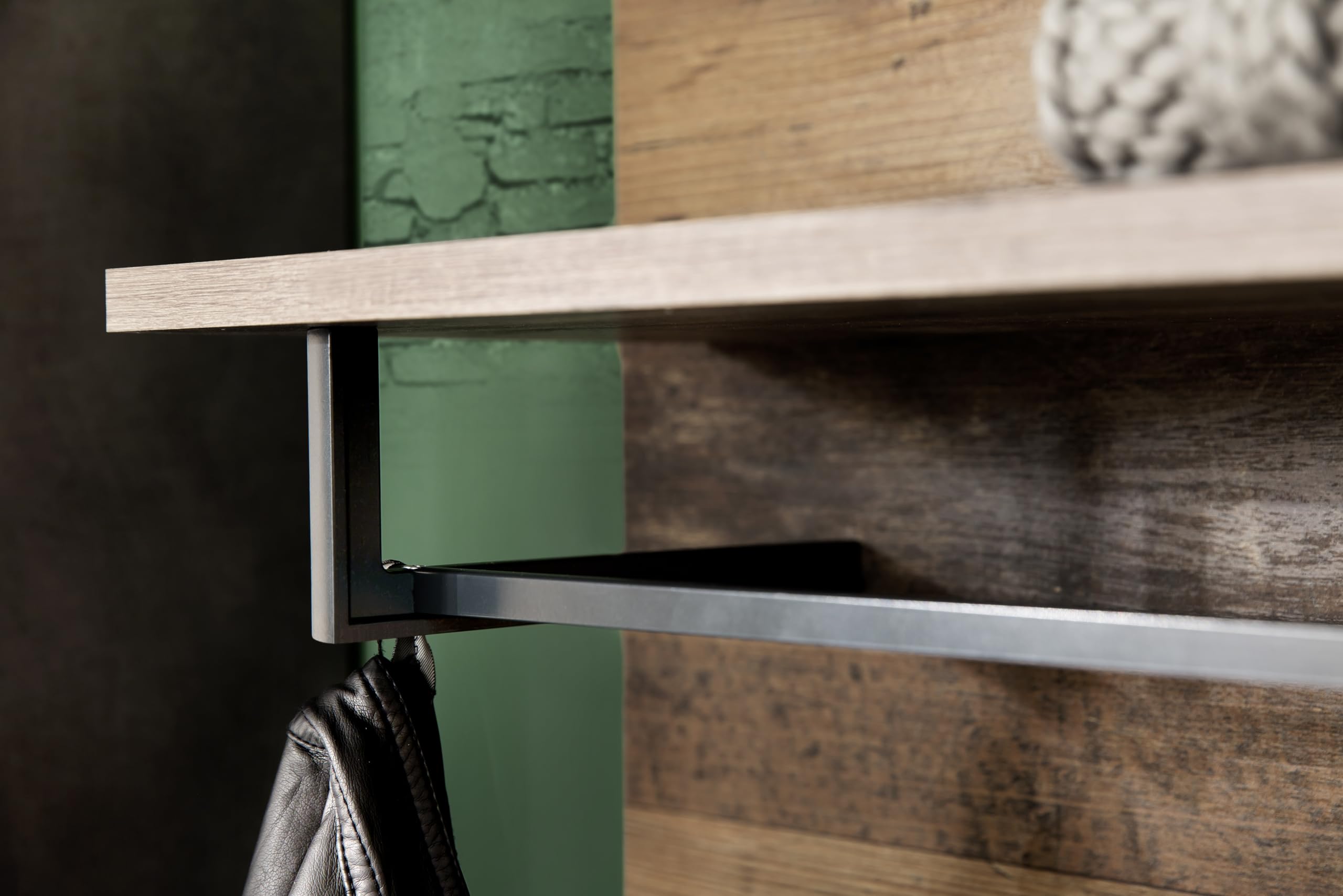 Trendteam Smart Living Indy Garderobenkombination Eiche/Grau 265 x 192 x 37 cm
