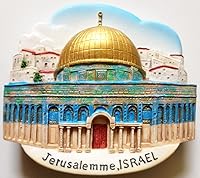 Vista 1 de La Cúpula de la Roca Jerusalén Israel Resina 3D Nevera Refrigerador Imán Tailandés Hecho a Mano Artesanía.