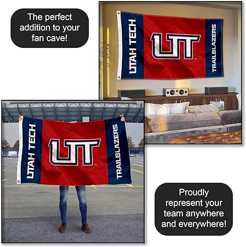 Miniatura 5 de Bandera grande con ojales de Utah Tech Trailblazers