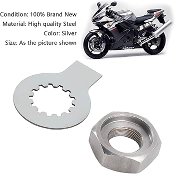 Amazon.com: Topteng Front Sprocket Nut Lock Washer Tab Kit for