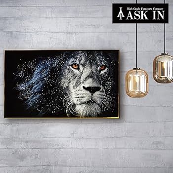 Amazon.co.jp: クリスタルアート ライオンEX アートパネル 80x50cm
