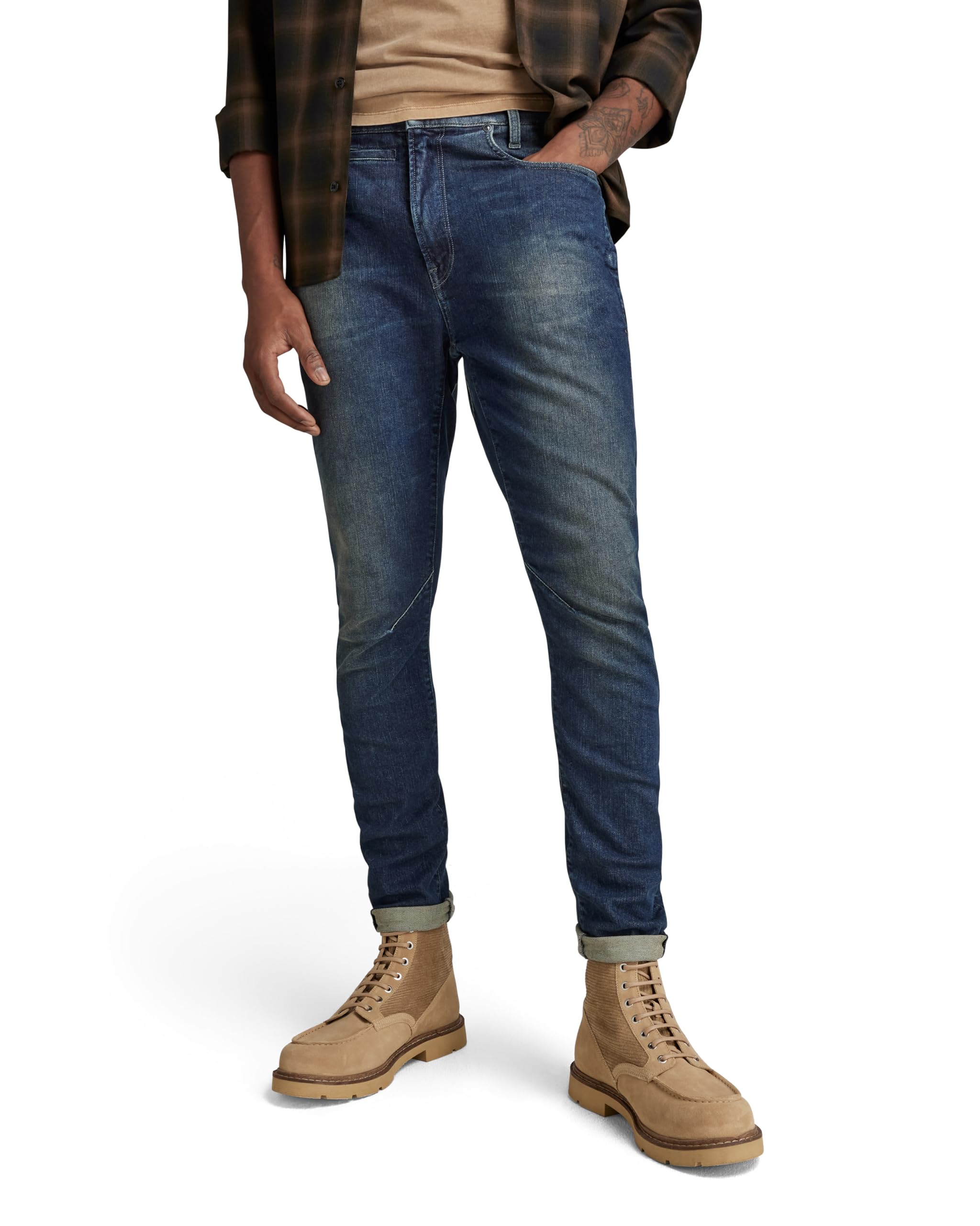 G-Star Raw Mens 3301 Straight Fit Jean In Cyclo Stretch Denim