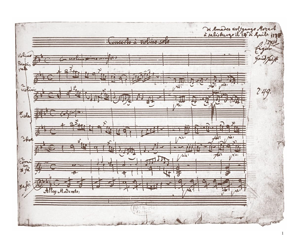 The Mozart Violin Concerti. Nachschlagewerk.: A Facsimile Edition of the Autographs (Dover Orchestral Music Scores)