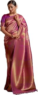 Vardha Women's Kanchipuram Raw Silk Saree with Blouse Piece, Zari Woven, Kanjivaram Kyra SIlk Price In India