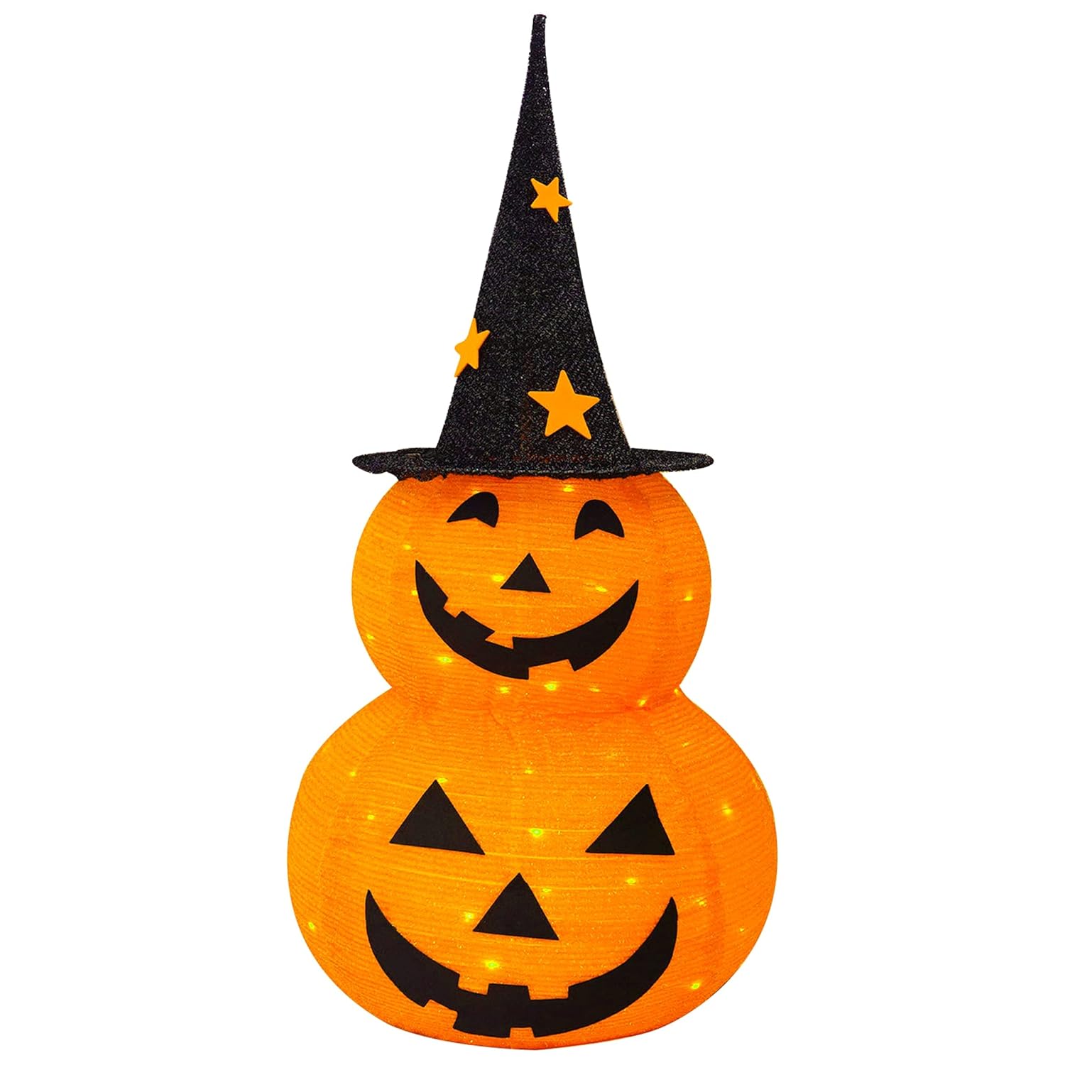 3FT Pre-Lit Collapsible Halloween Pumpkin Decoration