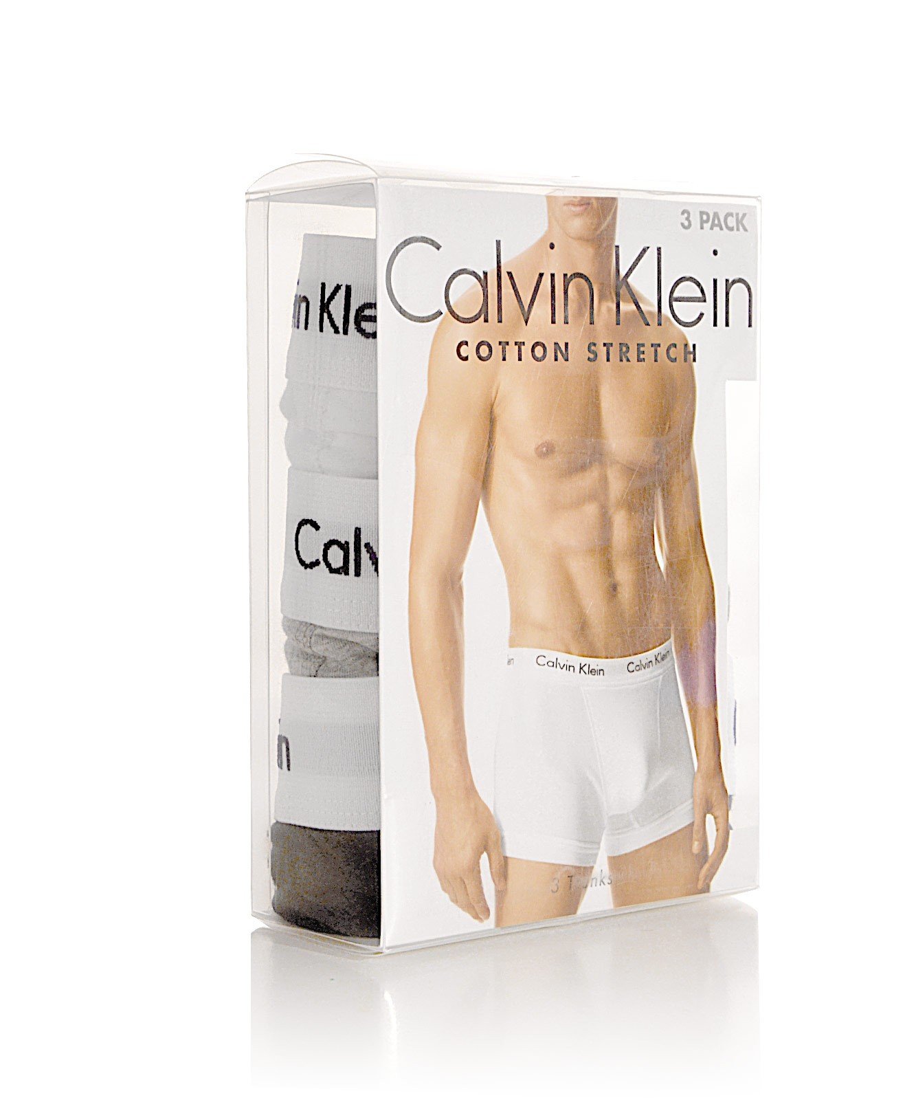 Calvin Klein Lot de 3 boxers en coton stretch pour homme et garçon Sous-vêtements Uni - multicolore - Large