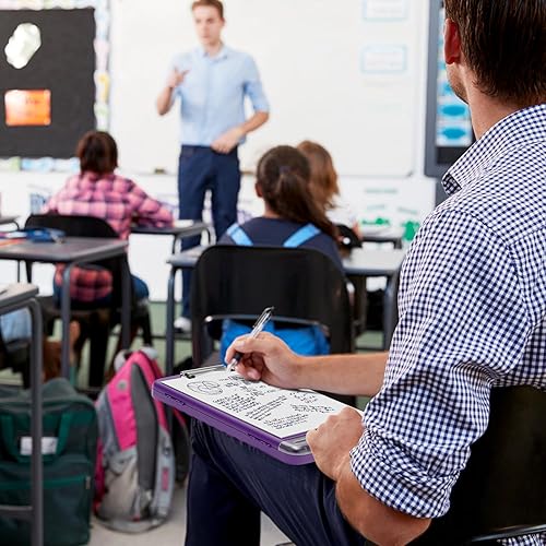 Miniatura 41 de Piasoenc Portapapeles con almacenamiento, caja de organización de 8.5 x 11 pulgadas con soporte para bolígrafo y carpeta de papel legal A4, folio