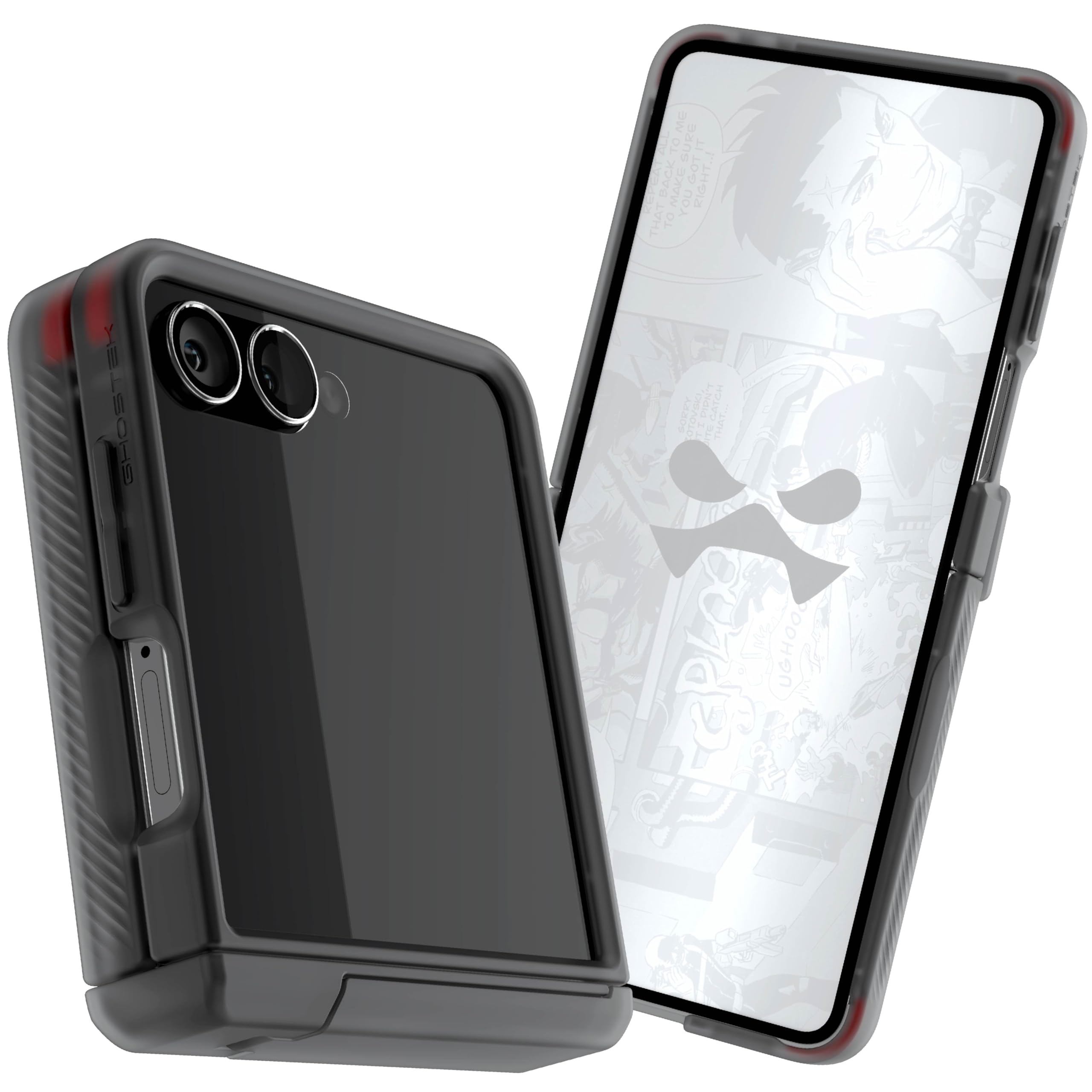 Ghostek® Direct Ghostek Covert Clear Galaxy Flip 7 Case with Built-in Kickstand, MagSafe and Full Hinge Protection Designed for 2025 Samsung Galaxy Z Flip7 (6.9") (Smoke)
