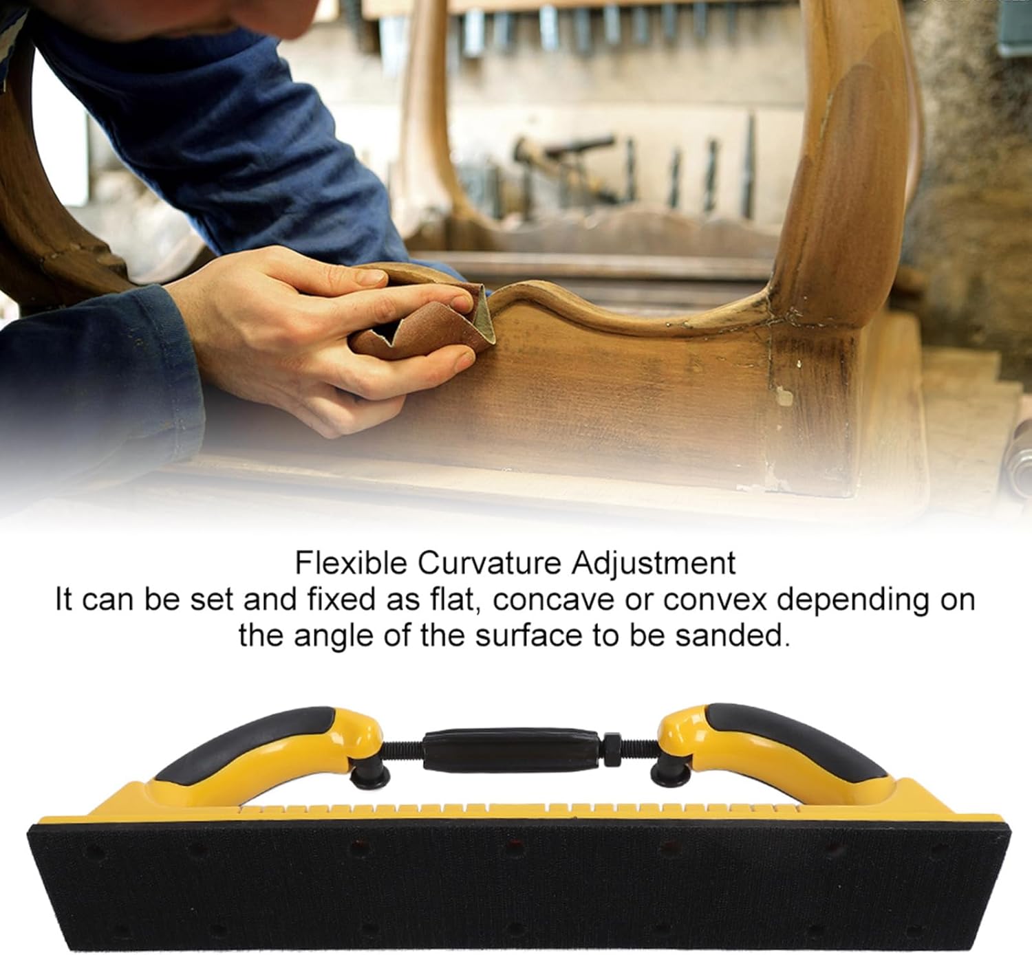 Sanding Block, Wear Resistant ABS Hand Sanding File Block, Hand Sander Block, Flocking Sandpaper Block, Cars Sanding File for Home Cleaning
