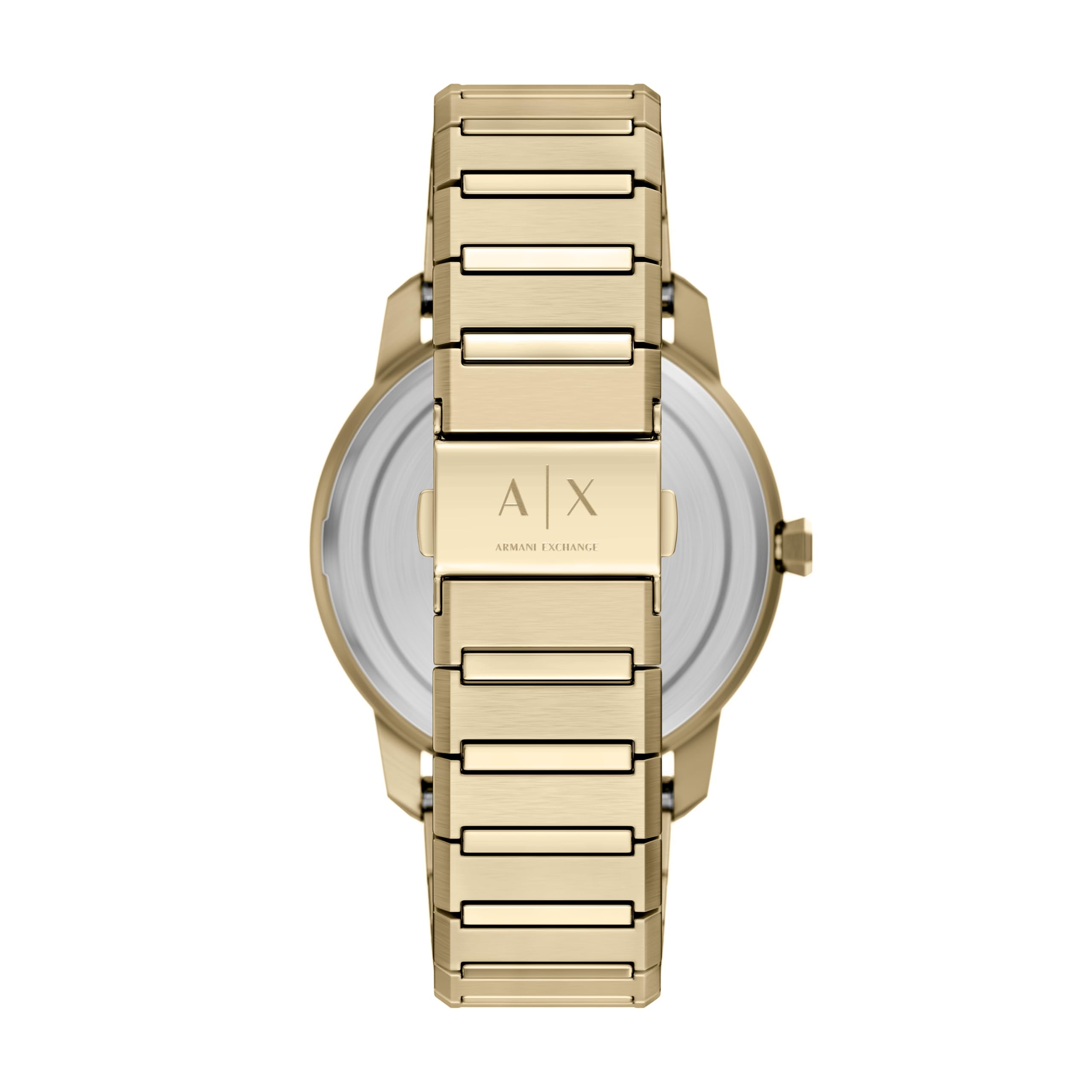 Armani Exchange A|X - Orologio da uomo a tre lancette in acciaio inossidabile dorato