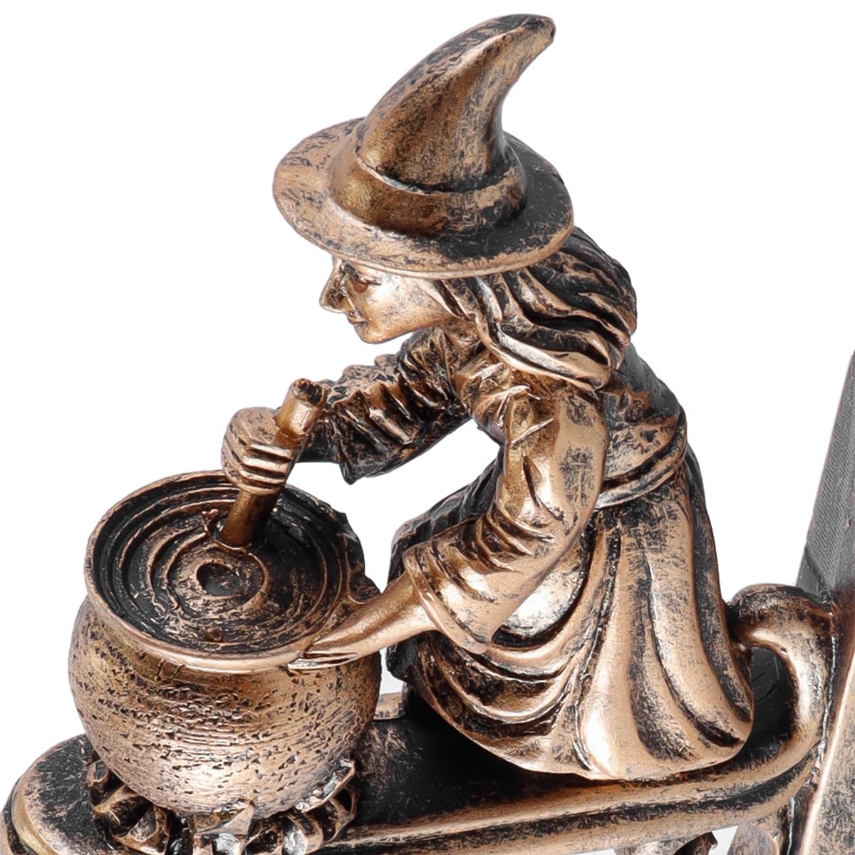 Ausi Vintage Halloween Hexe Türklingel Gusseisen Dekorative Zaubertrank Hexe für Veranda Garten Haustür Innen- und Außendekoration