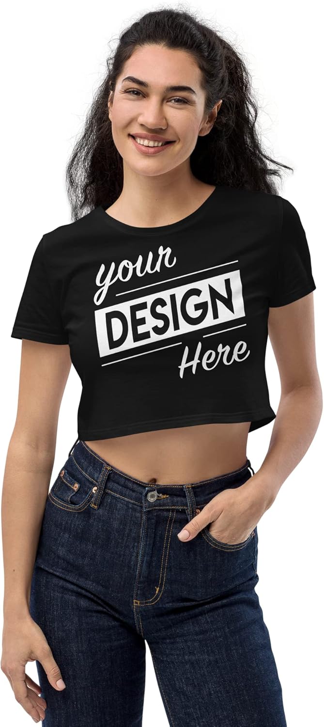 Mengle Custom Personalized Crop Top Tee Shirts for Women - Image 2