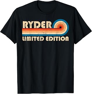 RYDER First Name Funny Retro Vintage Birthday T-Shirt