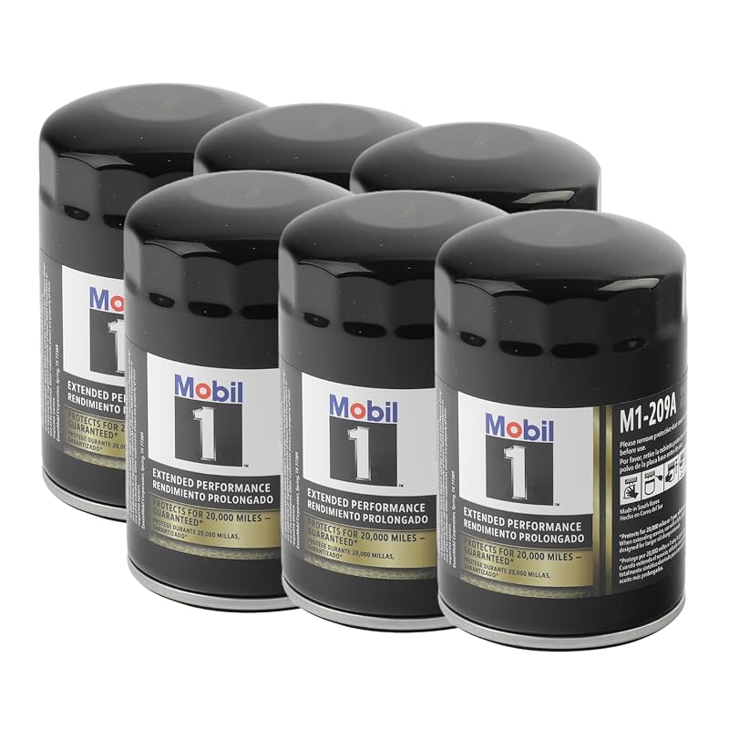 Filtro de óleo Mobil 1 M1-209A Extended Performance para carros, SUVs, caminhões e vans, pacote com 6