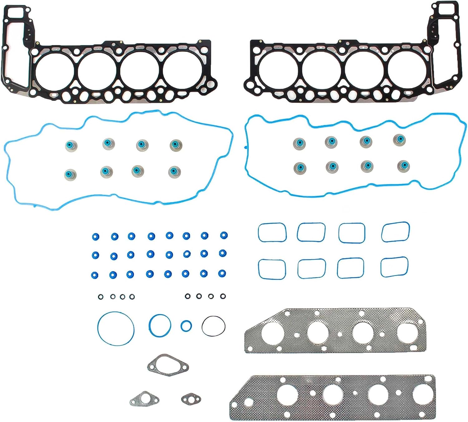 DNJ HGB1102 Cylinder Head Gasket set with Head Bolt Kit for 2008-2013 Chrysler, Dodge, Jeep, Ram 1500, Aspen, Commander 4.7L V8 16V SOHC 287cid