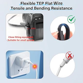 Ultra-Flexible USB Type-C to Micro USB Cable,90 Degree Micro 5pin to USB C Flat Data Cable,Supporting Charging&Data Transmission,for Phone,Camera,Laptop-30CM (Down)