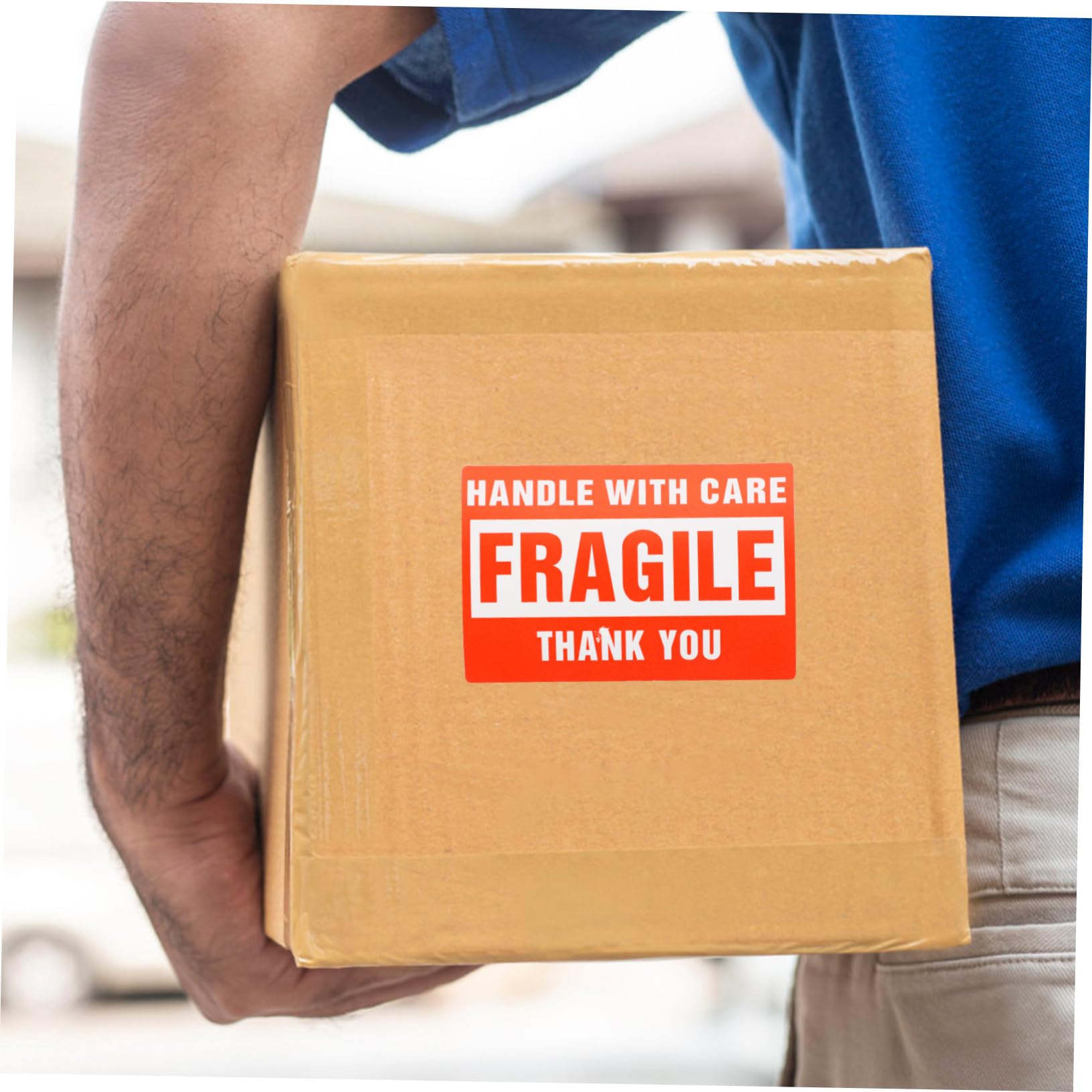 4 Rouleaux Étiquette Autocollante Fragile Adhésive pour Cartons Expédition avec Forte pour Protection Colis