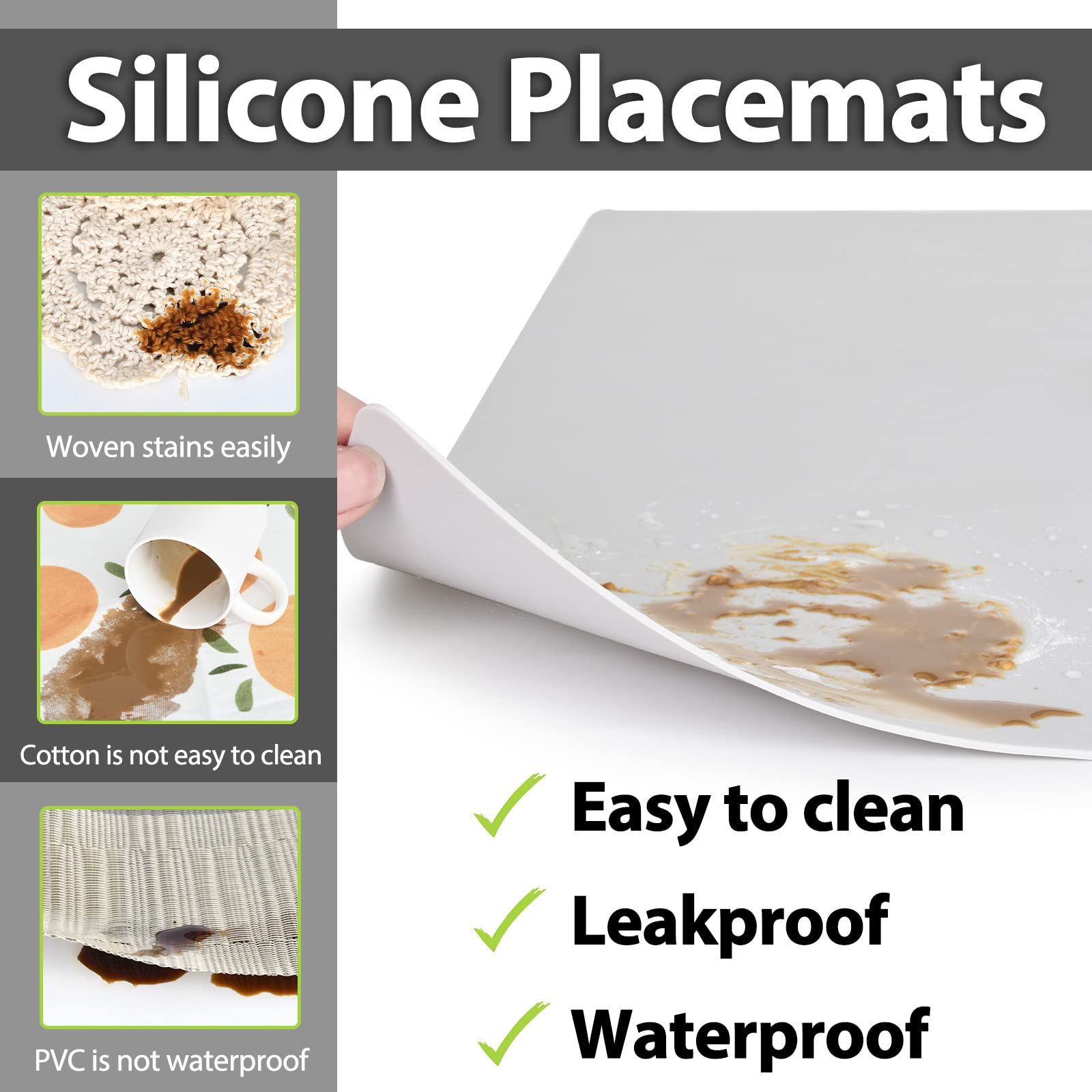 2 Pezzi Tappetino in Silicone per Resina Epossidica, Tappetino Foglio da Forno in Silicone per DIY Artigianato, Fusione di Gioielli, stampi in Resina, Stuoia di Pasticceria - 40×30cm