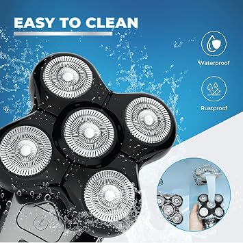 2 Pack Shaver Replacement Heads Compatible with Remington Balder RX5/XR7000/XR1500, 5 Dual Track Heads for Remington Shaver