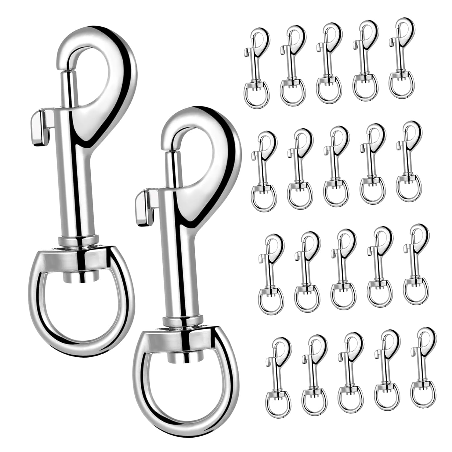 24Pcs Swivel Snap Hooks Heavy Duty Dog Leash Clips Versatile Metal Clips for Pet Leash Keychains and Crafts Reliable and Portable Design