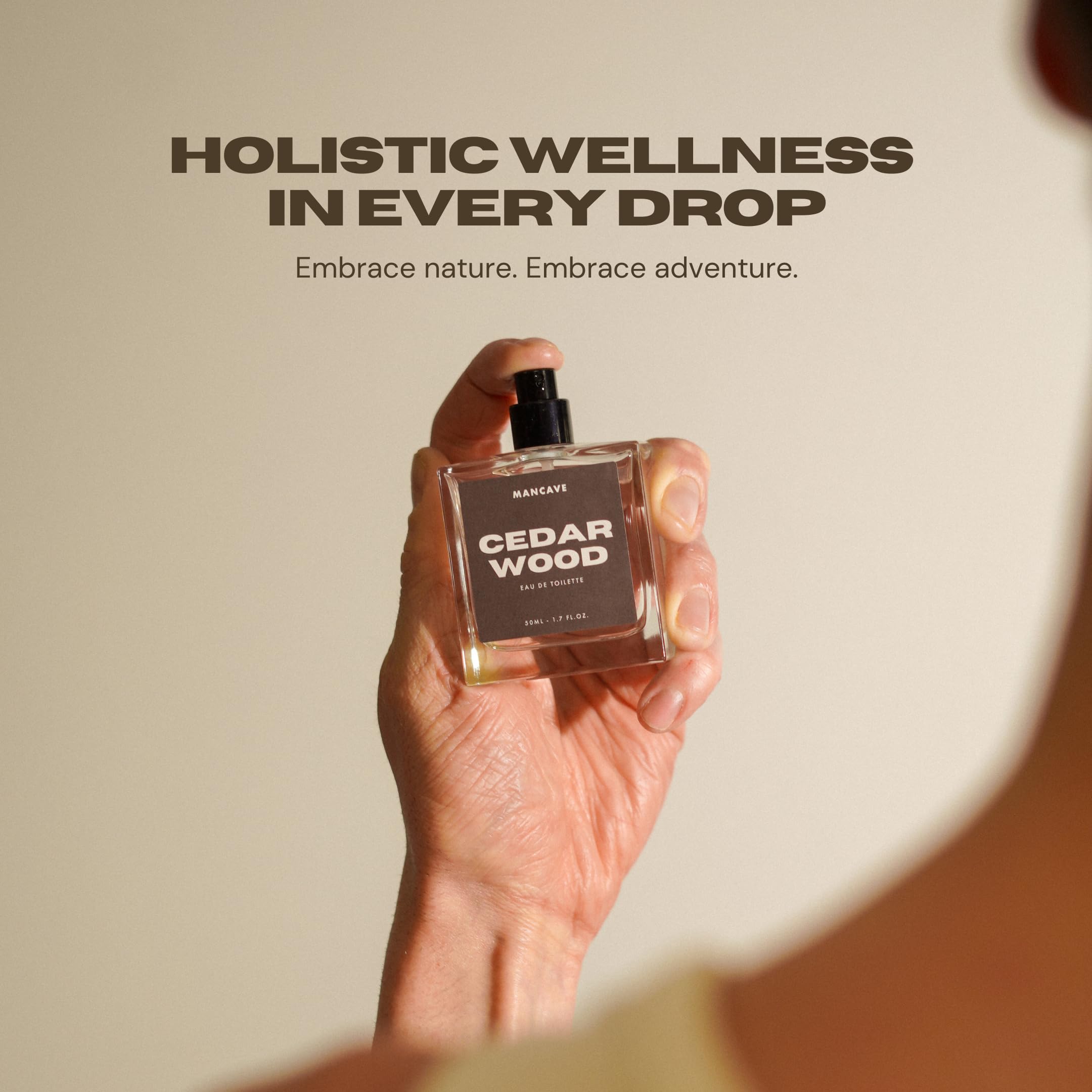 Mancave Cedar Wood Aftershave Perfume Oil Cedar Wood Perfume Black