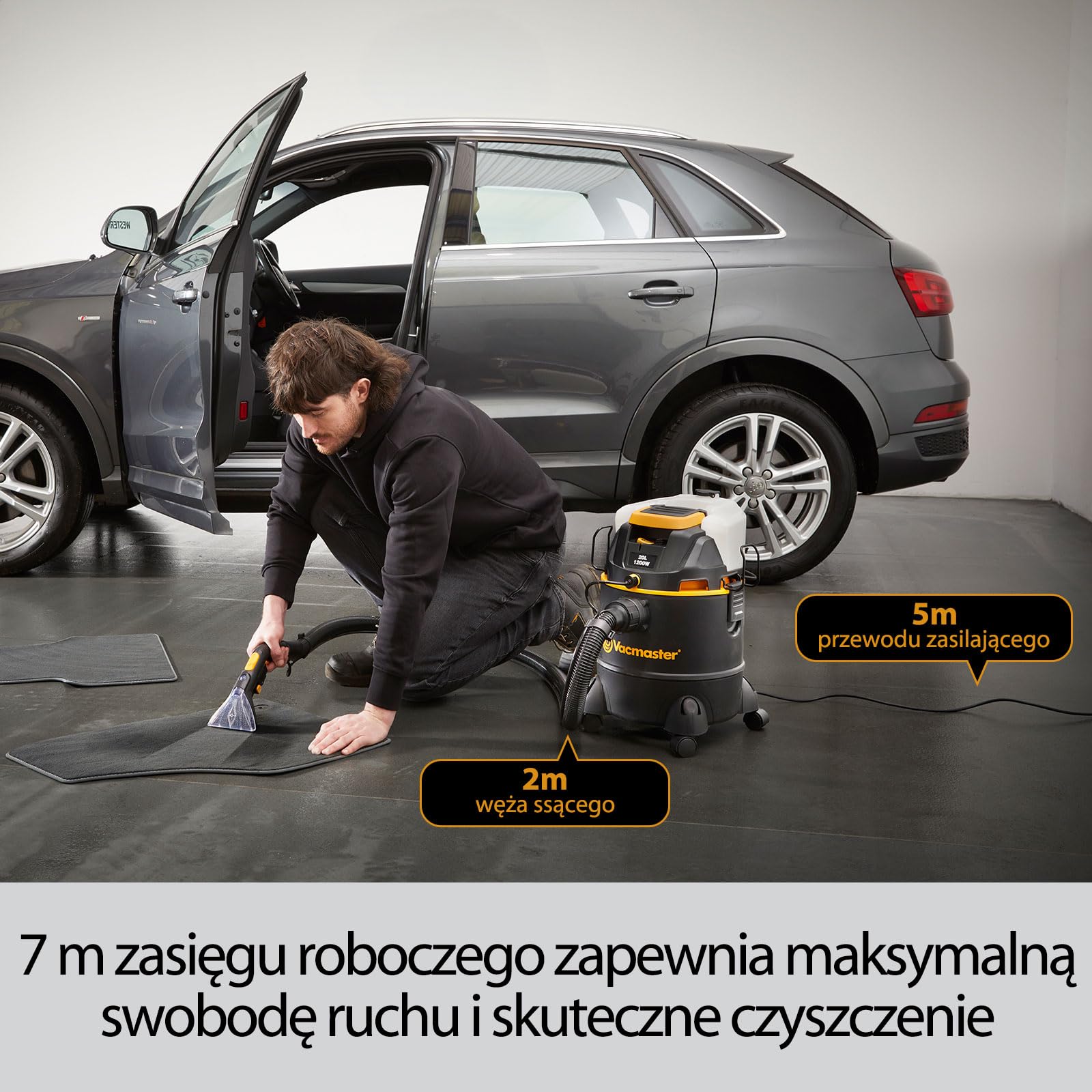 Vacmaster Odkurzacz Piorący 3w1 Mokro-Sucho z Podwójnym Zbiornikiem