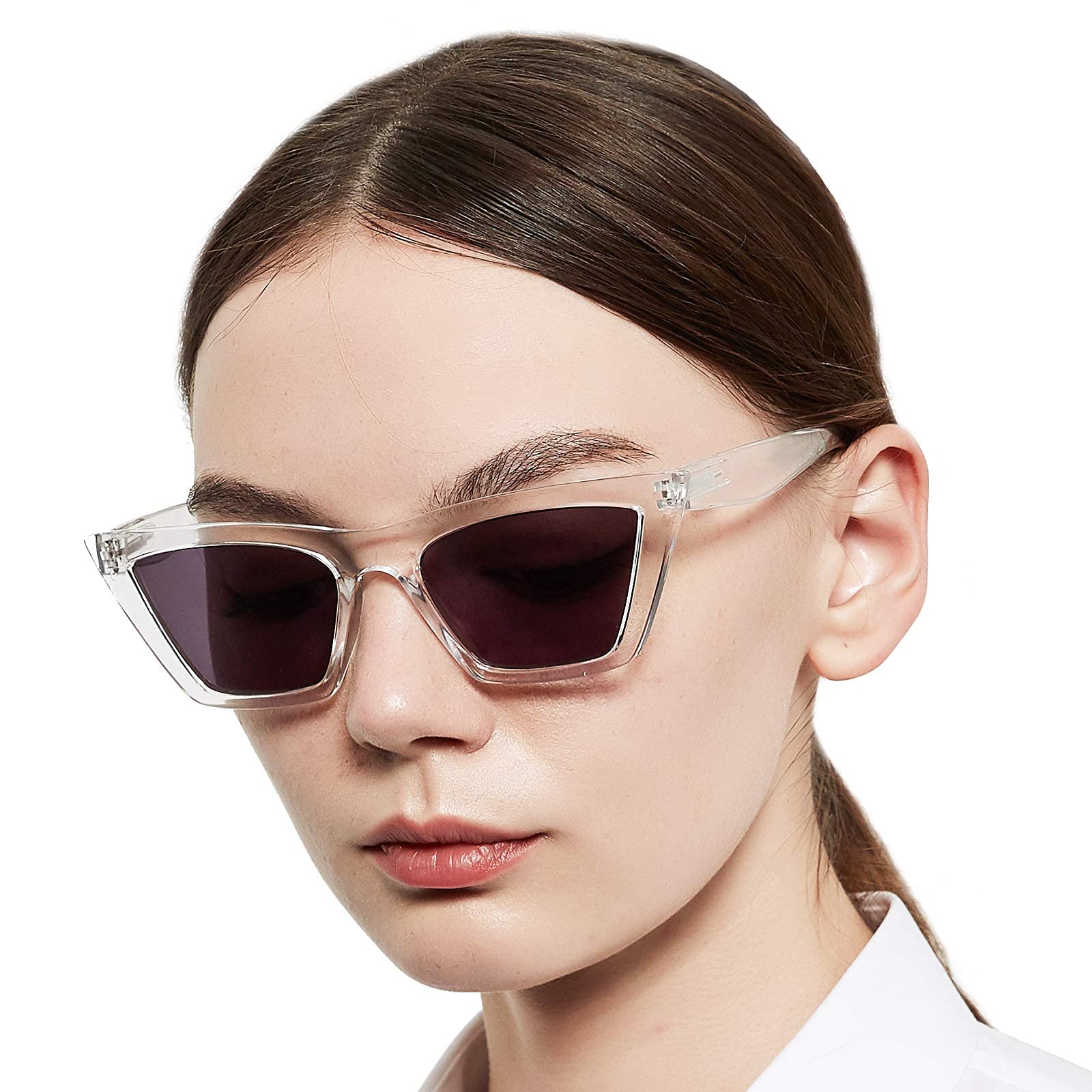 OCCI CHIARI Sun Reading Glasses 1.0 for Women Sun Glasses Cateye Sun Readers for Lady Women's Large Frame Sunglasses (Transparent,100) - Image 3