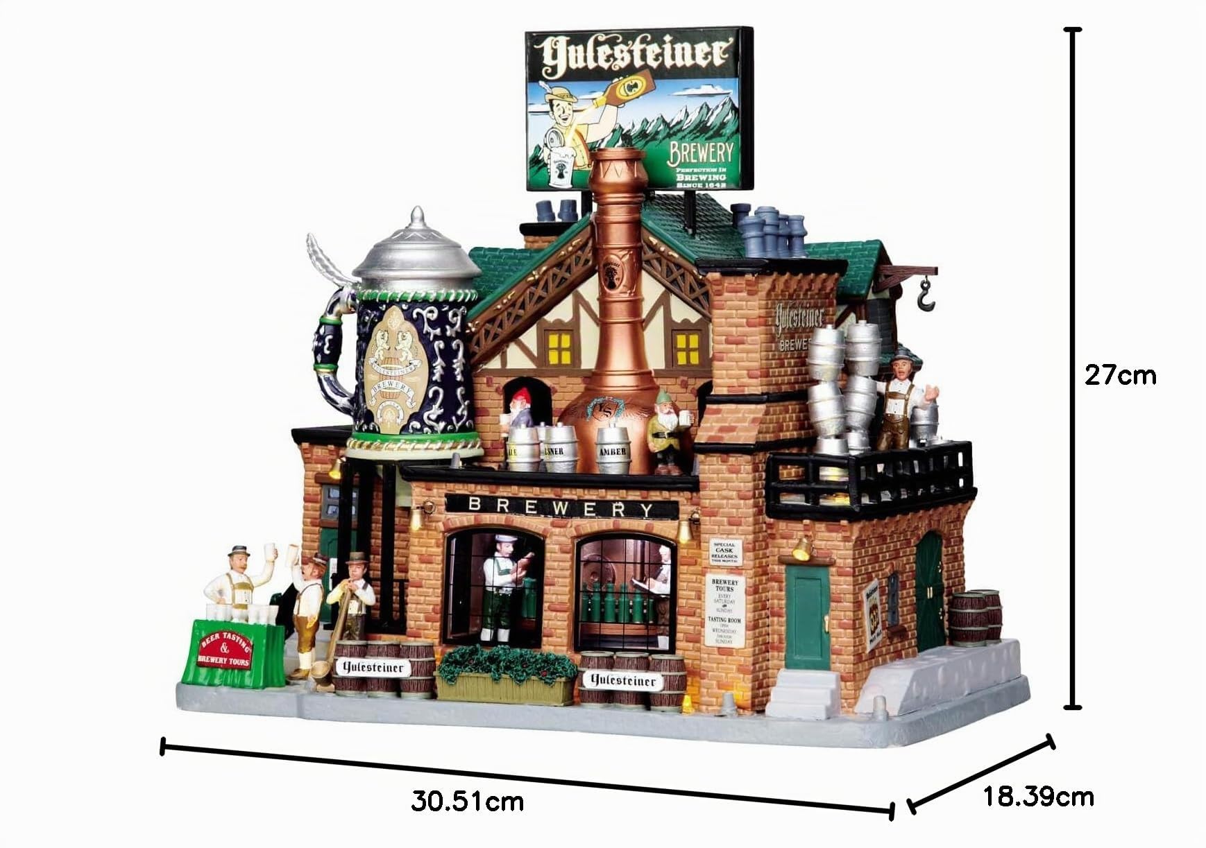 Lemax 05073-UK Caddington Village Sights & Sounds: Yulesteiner Brewery – Ansicht 5