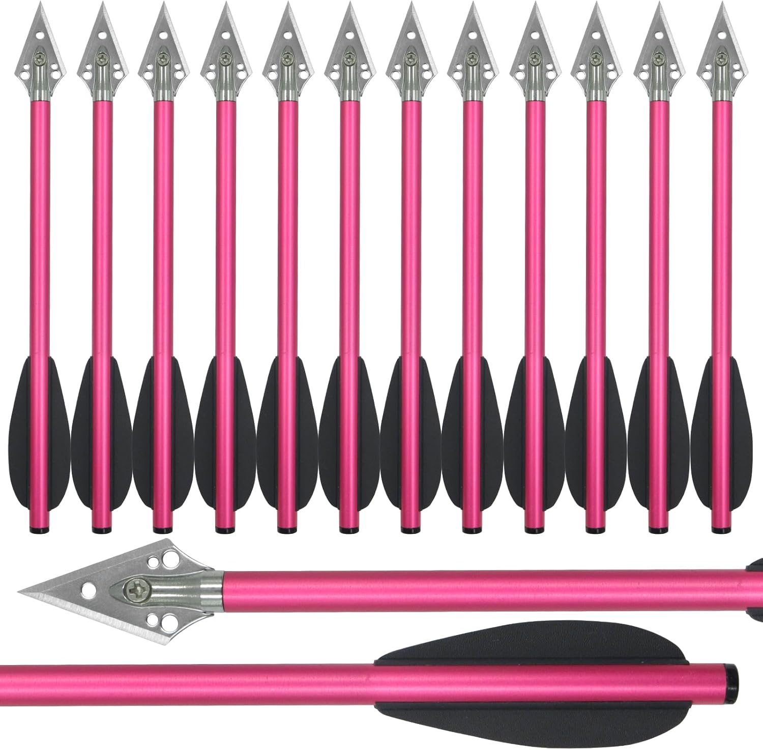 6.3" Pistol Crossbow Bolts with Sharp Blade Mini Crossbow Pistol Arrows for Adults Aluminium Crossbow for Outdoor Hunting (Pack of 6/12/24)