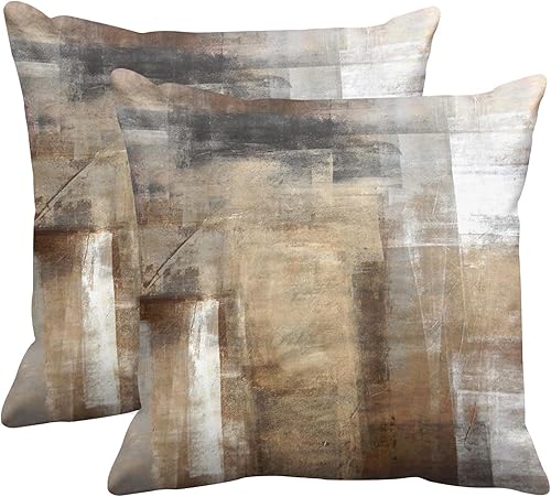Britimes Fundas de almohada modernas para decoración del hogar, 18 x 18 pulgadas, juego de 2 fundas de almohada decorativas, fundas de almohada