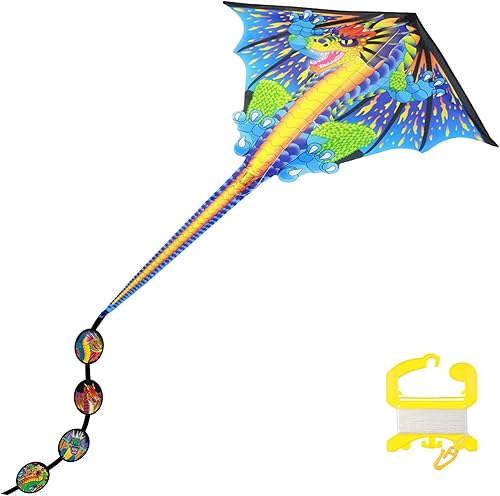 Miniatura 2 de X Kites DLX - Cometa de diamantes de lujo con FancyTails - tortuga, mariposa, unicornio, dragón y flamenco