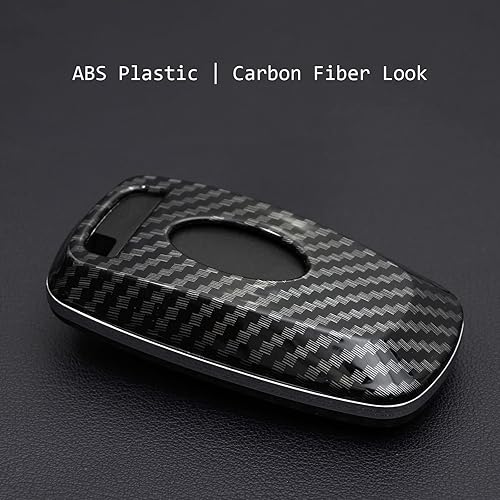 Miniatura 6 de Funda de fibra de carbono compatible con Ford F-150 Raptor Explorer Escape Fusion Bronco Sport Edge Lincoln Corsair Nautilus, Negro -