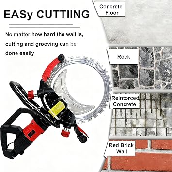 Concrete Wall Groove Saw and Cutting Machine,Portable Concrete Saw,Ing Saw Wall Cutting Machine,High-Speed Dust Suppression Water Supply System SawBlade2-8980