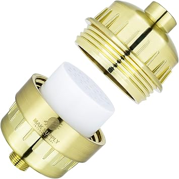 Mak Supply Shower Filter Gold, Shower Purifier