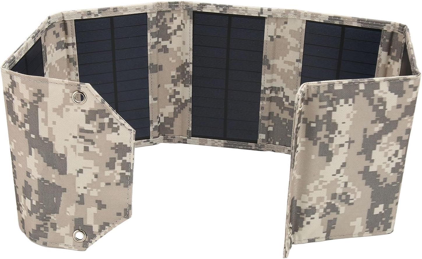 28W Portable Solar Panel Charger USB Port 5V 4A Foldable Solar Charger for Smartphones Tablets Camping (Camouflage)