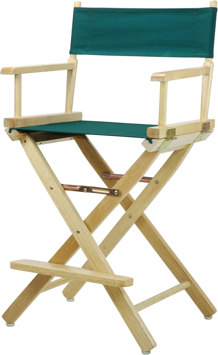 Casual Home 24" Director's Chair Natural Frame with Hunter Green Canvas, Counter Height