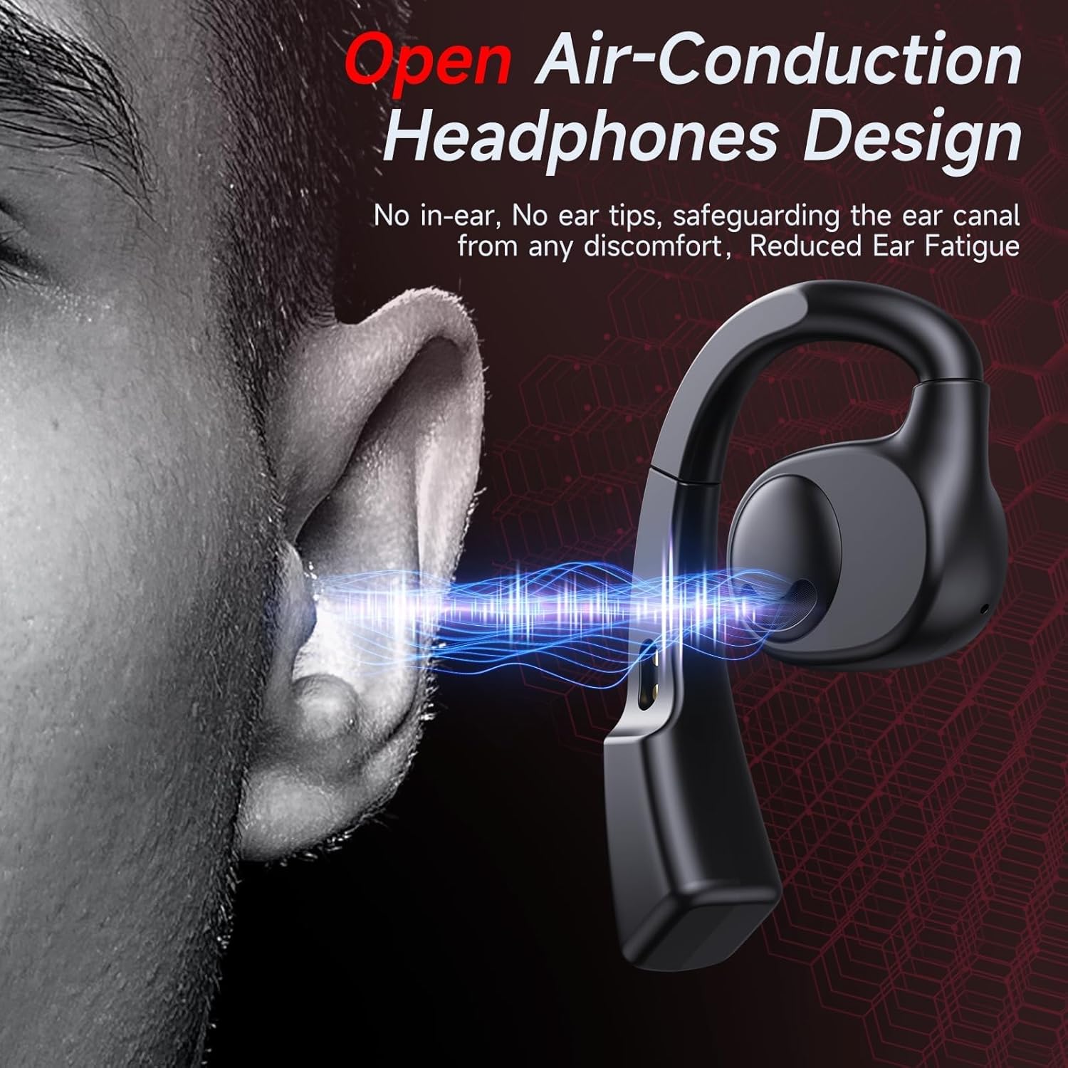 Diagram showing air-conduction sound path to the ear